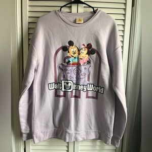 Disney | Disney World 50th Anniversary Mickey And Minnie Teacup Sweatshirt Small